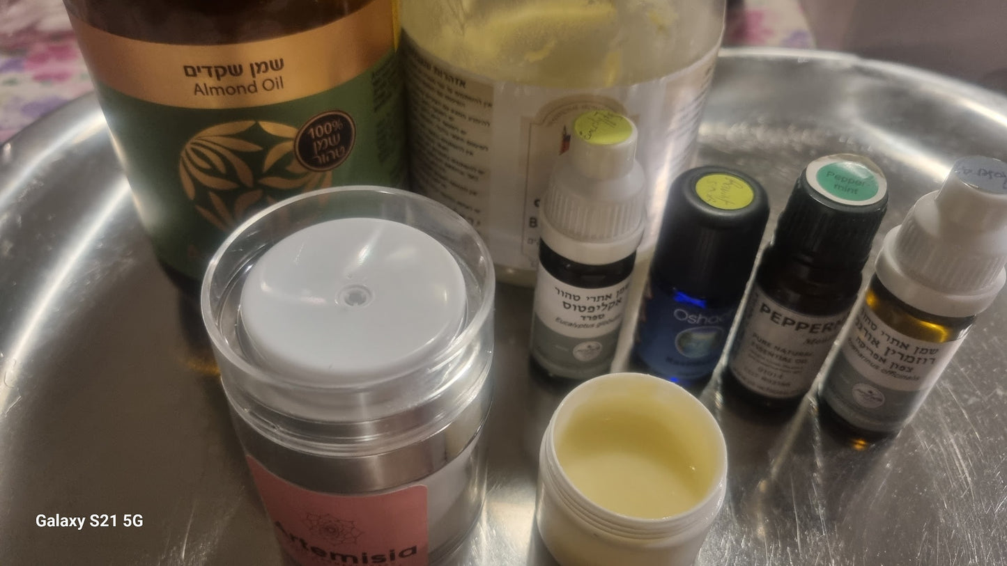 בלסם ארומתרפי לחזה - נוחות נשימתית וארומתרפיה מרגיעה | Eucalyptus Chest Balm - Breathing Comfort & Soothing Aromatherapy