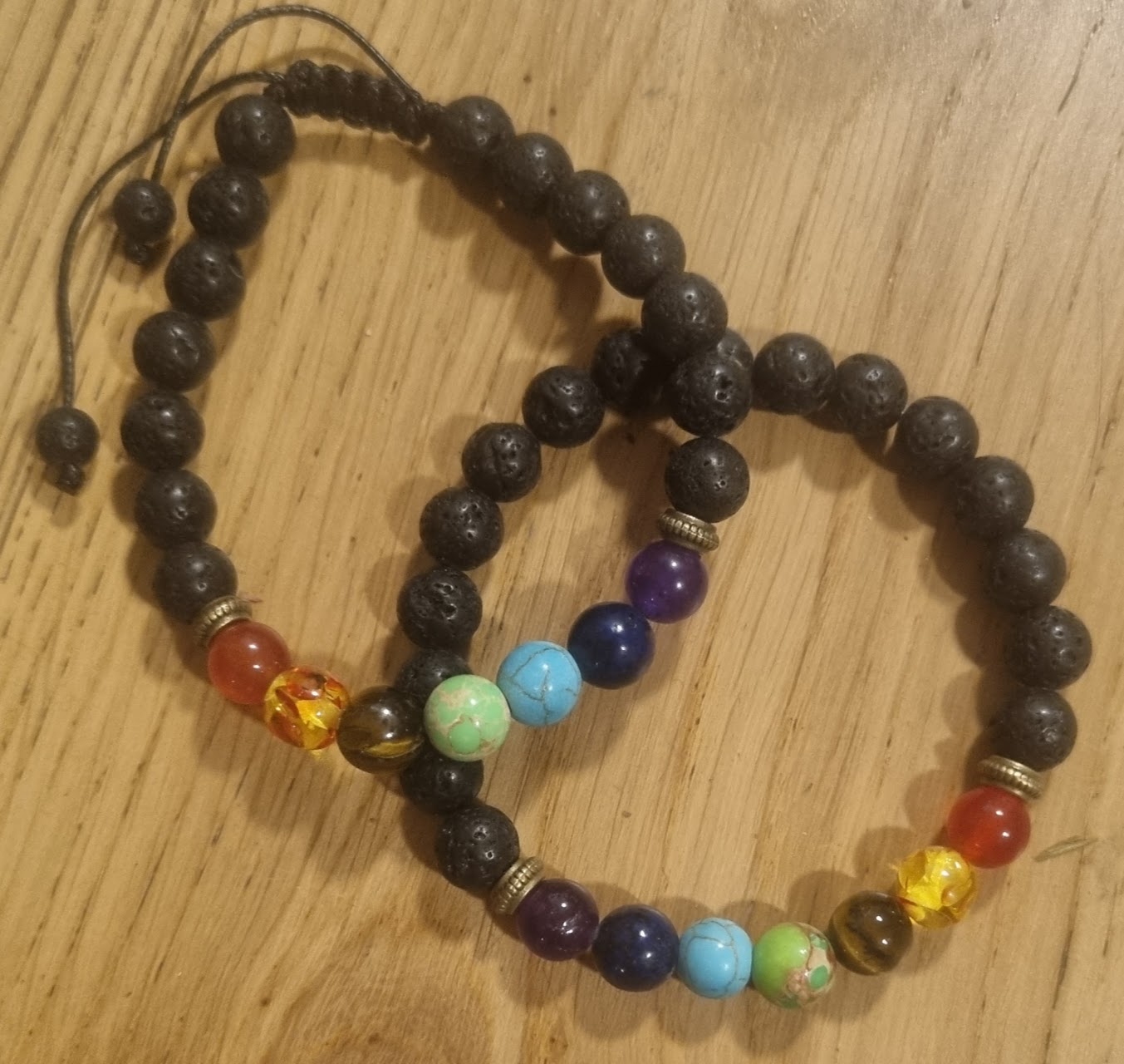 Essential Oil Case Bag for 2ML 7 Chakras + diffuser Chakra Lava Rock Bracelet  - אוסף צ'אקרות + צמיד ארומתרפי