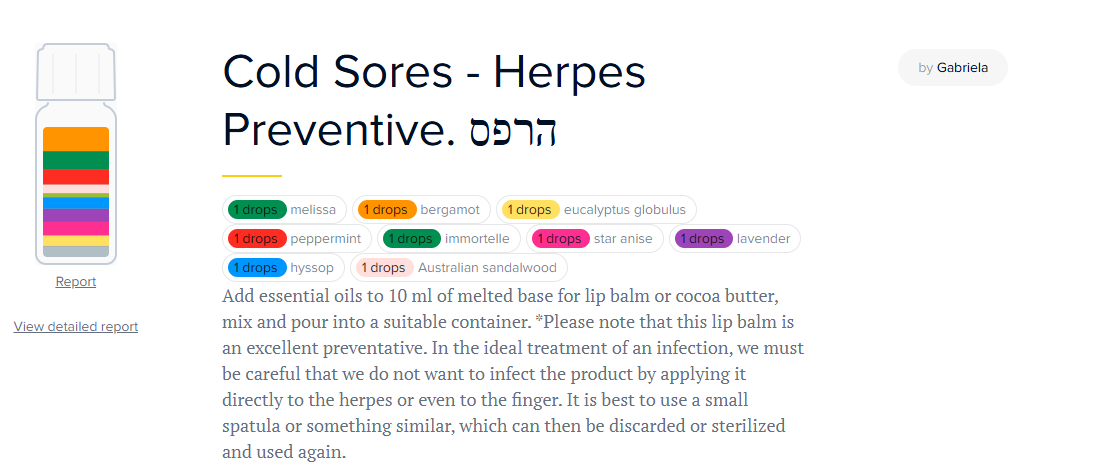 Cold Sores Preventive Blend