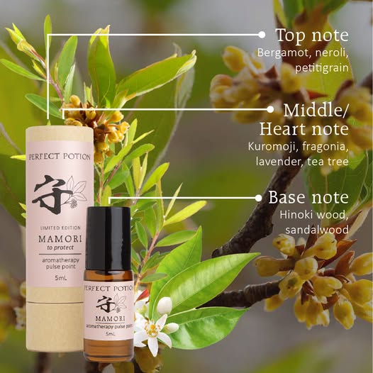 Mamori Protection Pulse Point Roller — Kuromoji, Lavender, Neroli, Hinoki, Fragonia, Sandalwood, Tea Tree, Petitgrain