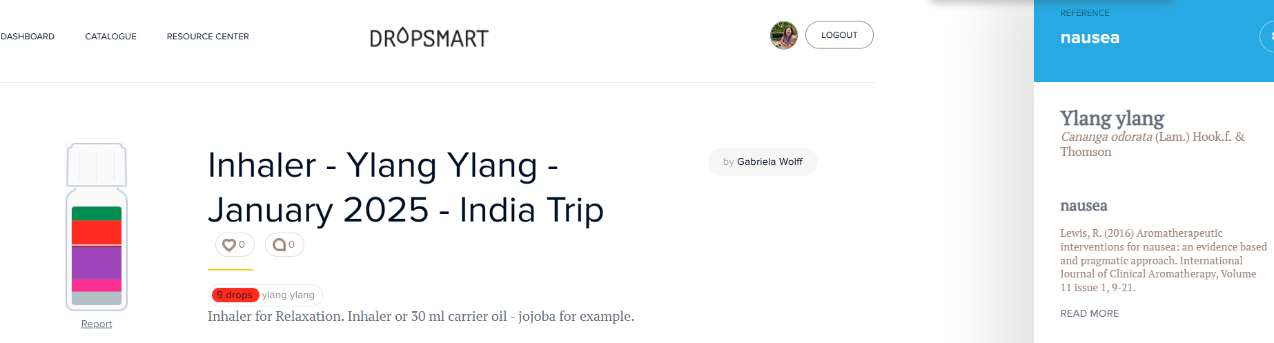 Ylang Ylang Inhaler for Nausea